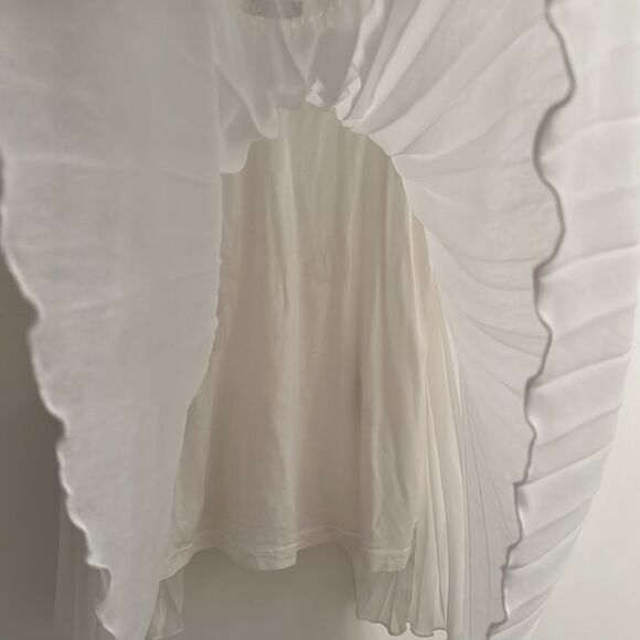 NWOT Venus White Pleated Braided Spaghetti Strap Blouse Size M - Picture 16 of 16